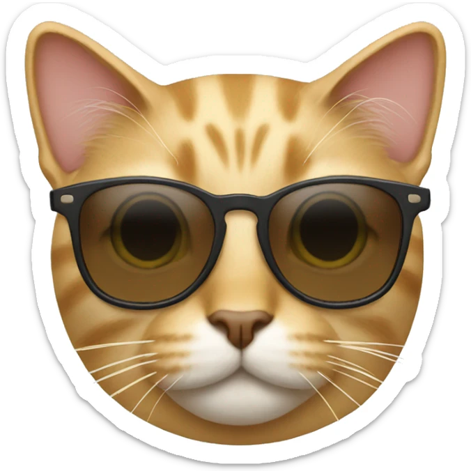 Cat with sunglasses sticker
