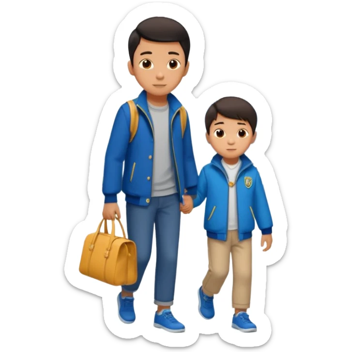 leaving his mother in Shanghai to live with his father in Hong Kong sticker