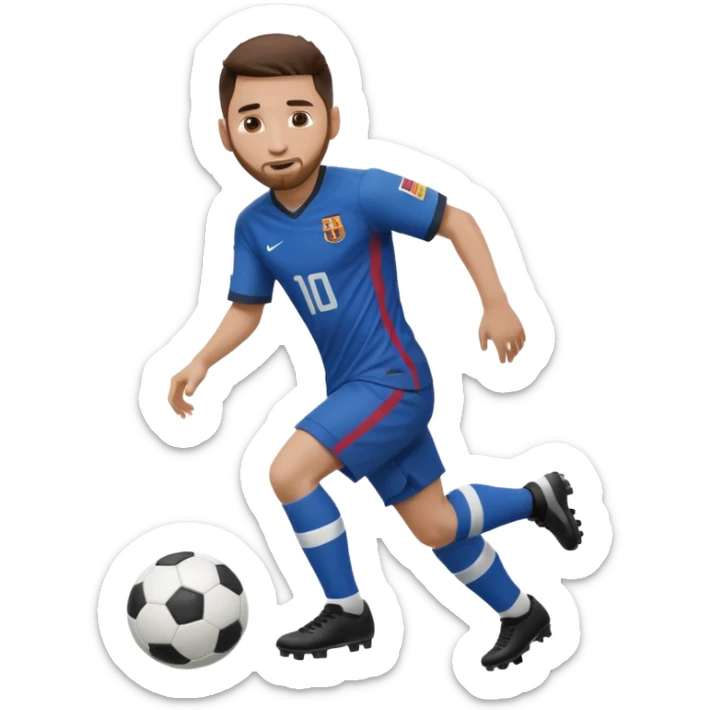 A person who plays football like Messi sticker