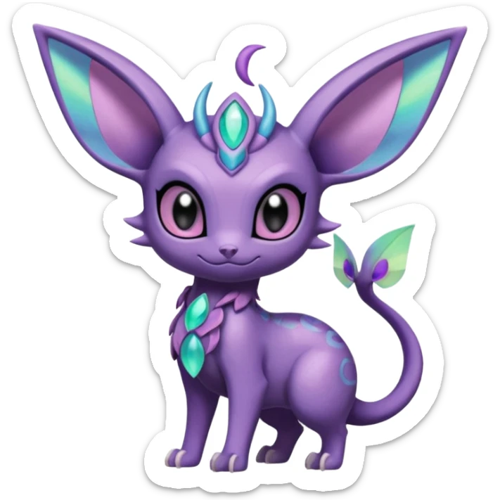 Meloetta-Delcatty-Espeon-Spyro-Toothless-Stitch-Pokémon-Fakémon-creature-hybrid sticker