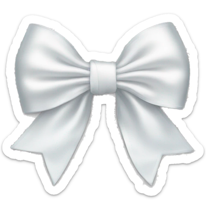 white satin bow sticker