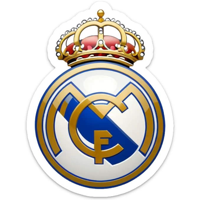 I want an emoji of real madrid logo of football and it should look realistic sticker