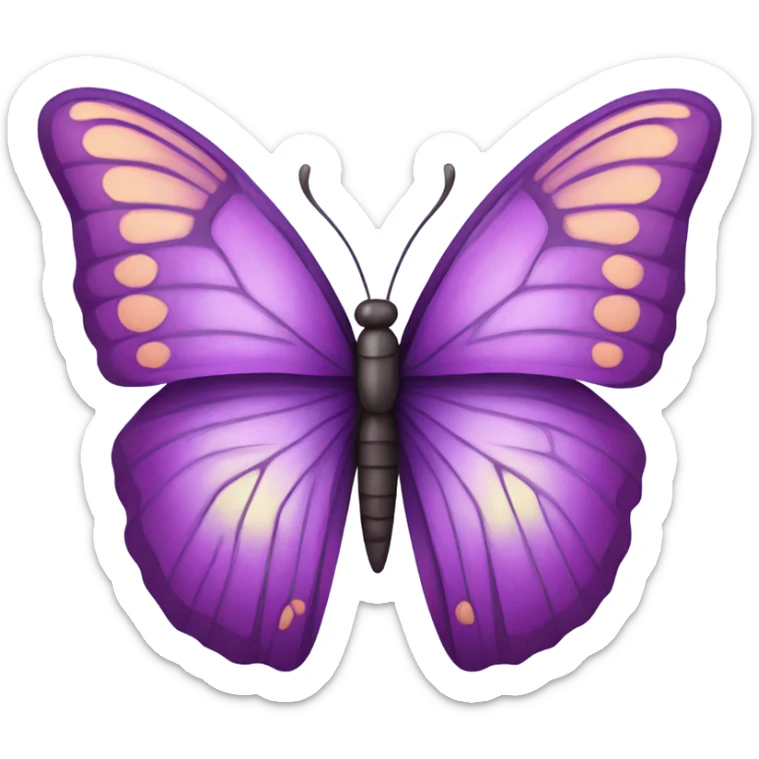Purple butterfly sticker