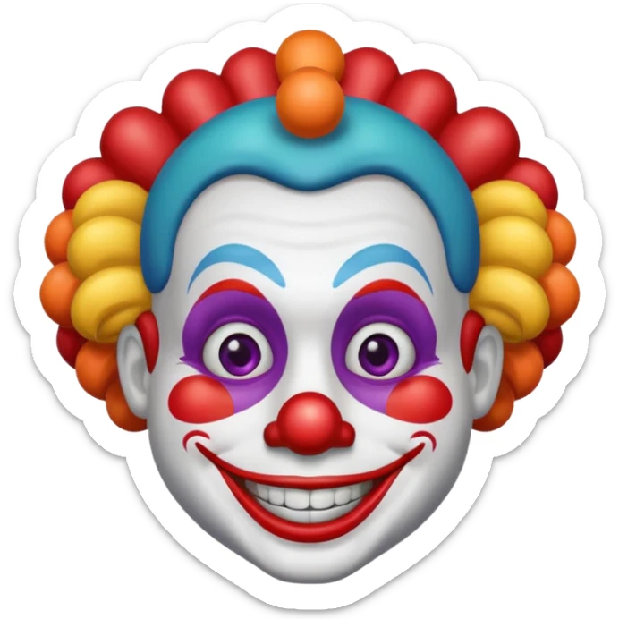 A clown emoji sticker
