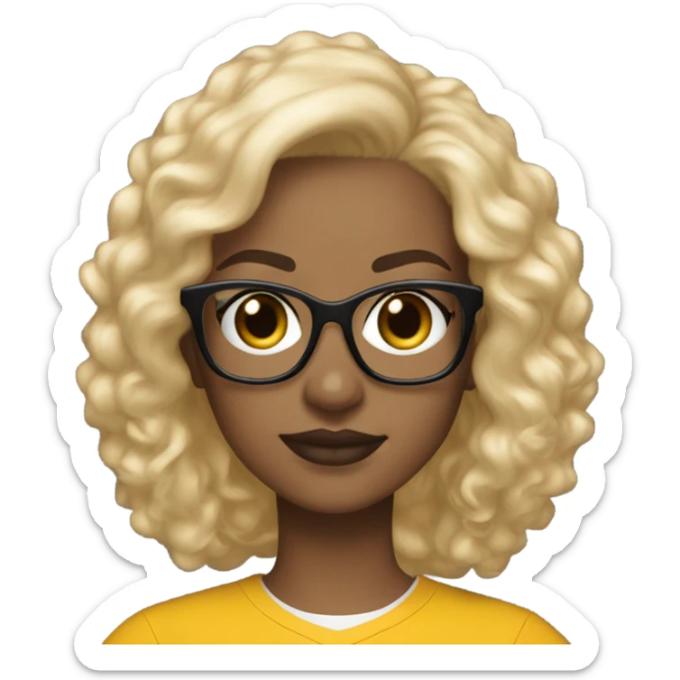 steelers nfl girl blonde light brown light glasses sticker