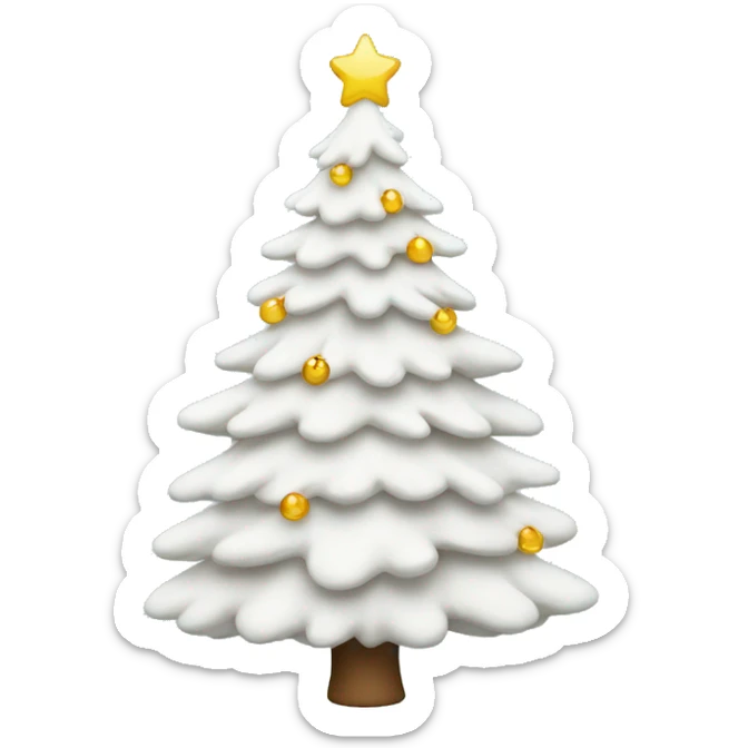 White Christmas tree sticker
