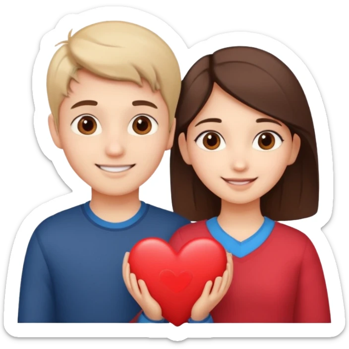 Cute Boy And Cute Girl Standing Love  Add Heart Heart Name Khushbu  sticker