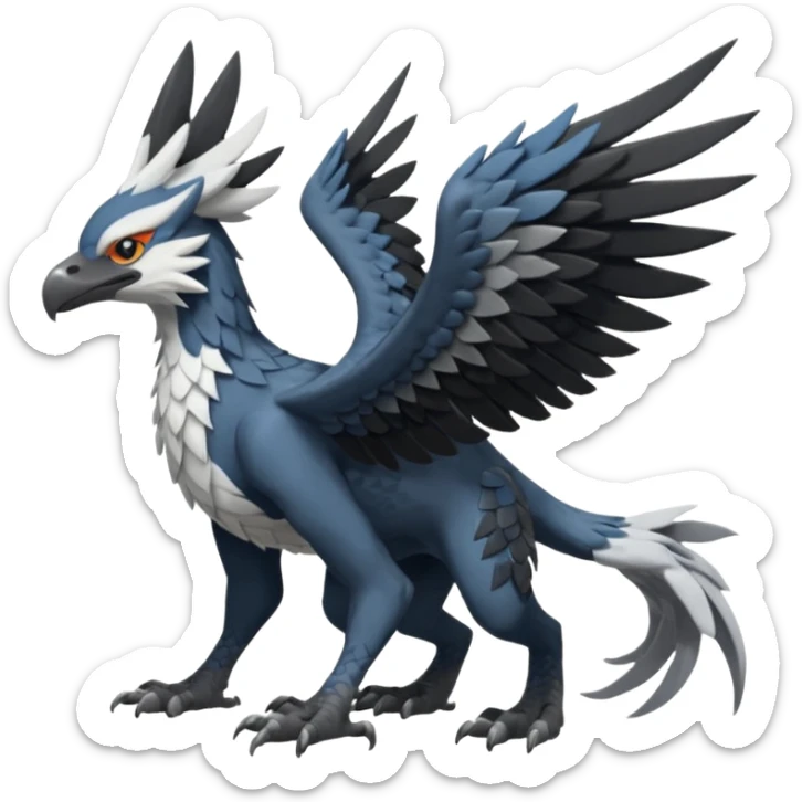 Fionbri-Vernid-Trico-Nargacuga-Silvally-Gryphon-fusion, full body sticker
