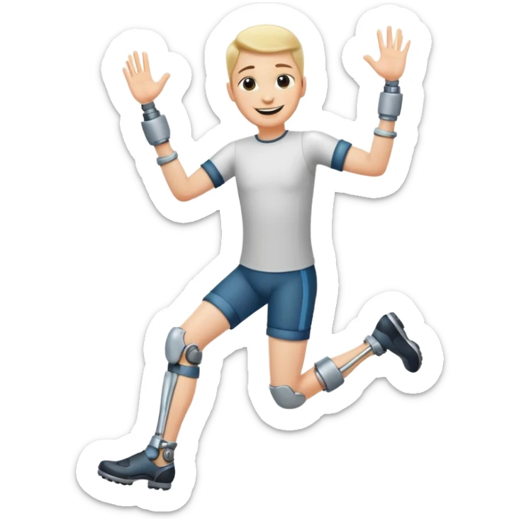 Ich fühle mich fröhlich, weil ich taglich positive Lust habe. Außerdem habe ich gestren Unfall gemacht. Uhhh aber … ich bin stark 💪🏼🦿🦾 sticker