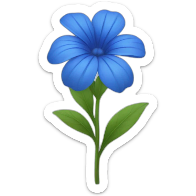 Blue flower sticker