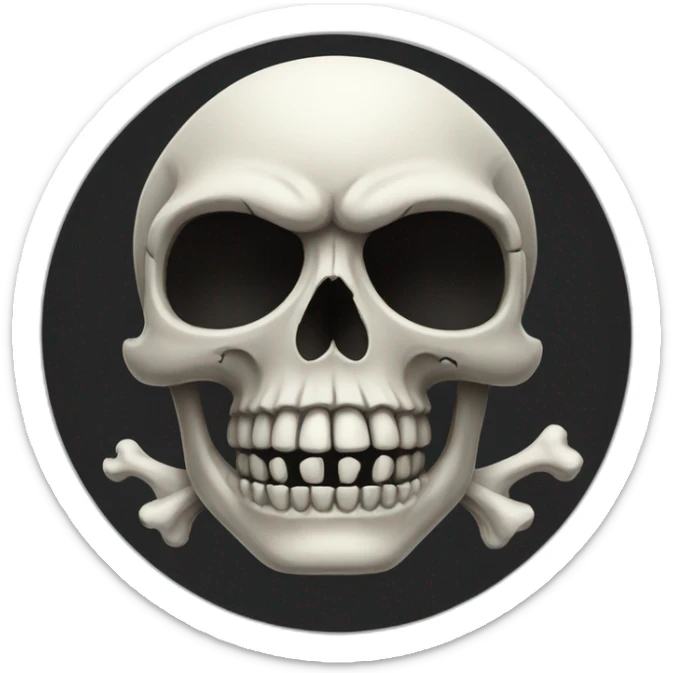 cool badass skull sticker