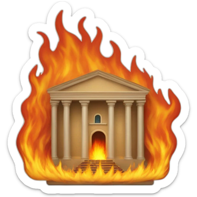 Burning of the Library of the House of Wisdom in Baghdad sticker