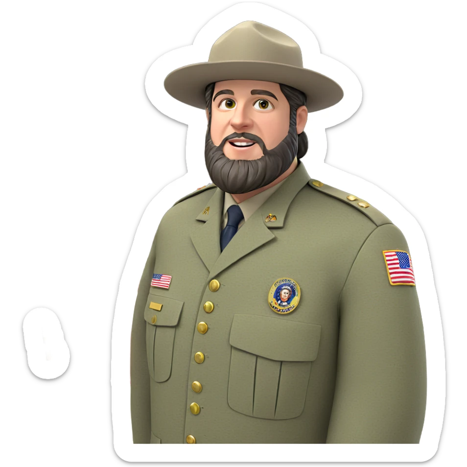 military uniform with american flag sticker