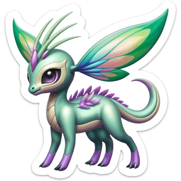 Colorful Shiny Exotic Meloetta-Palkia-Virizion-Venom-Stitch-Fakémon-creature-hybrid sticker