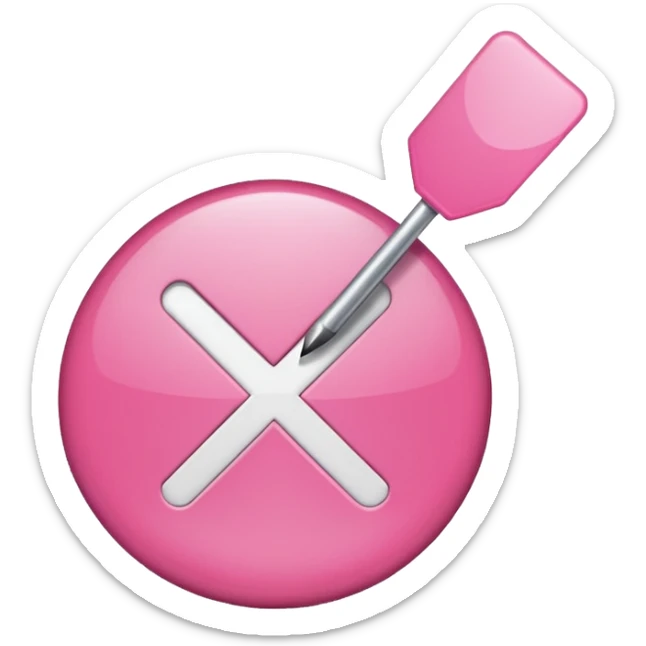 Check mark pink sticker