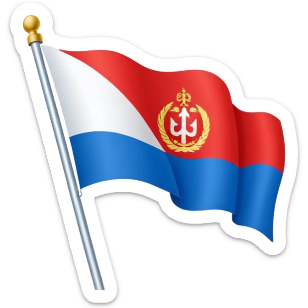 Create an ios style emoji of Khabarovskiy krai flag sticker