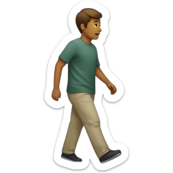 person walking sticker