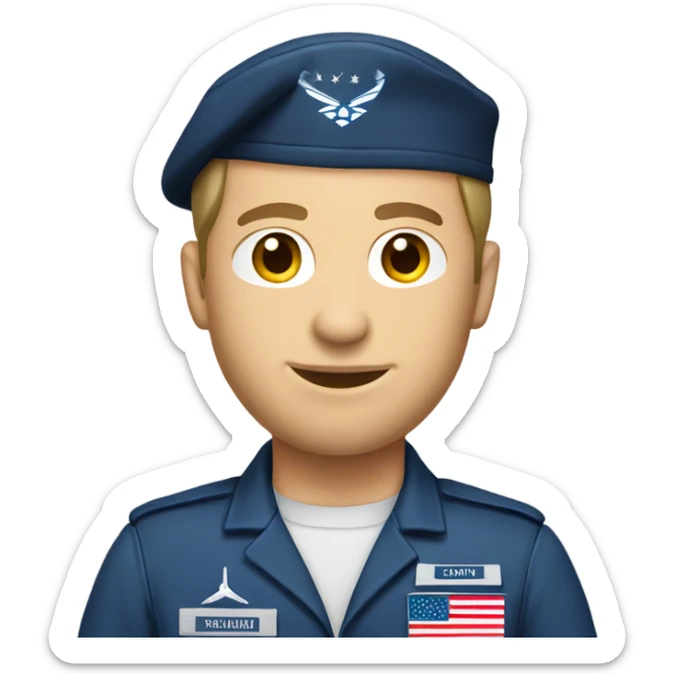 United States, Air Force military mechanic Caucasian male sticker