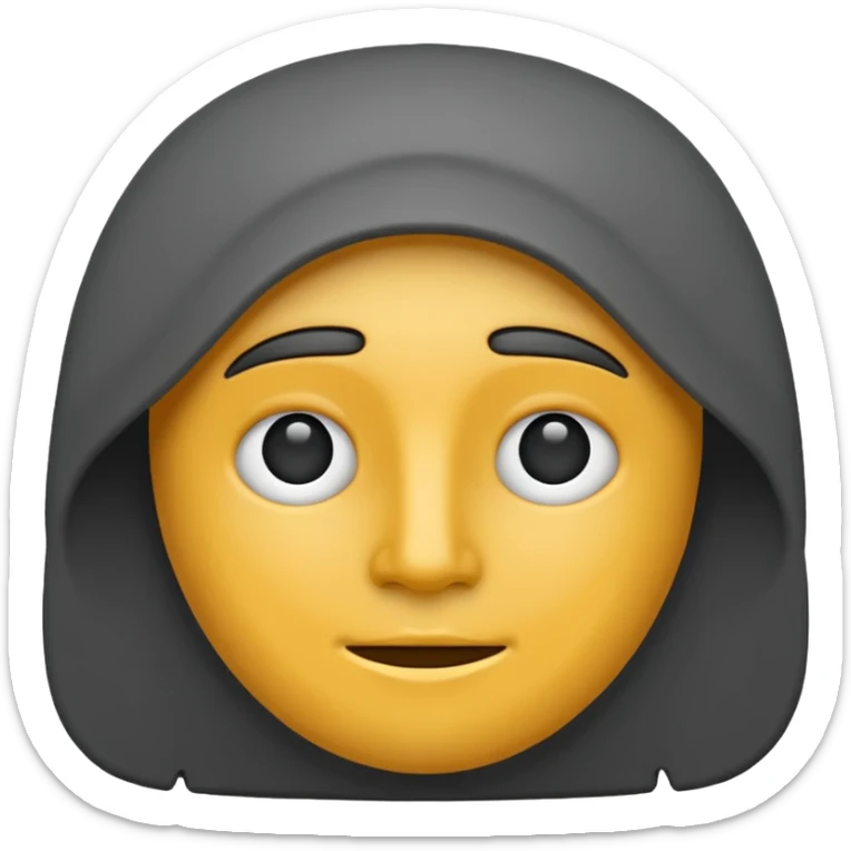 Single dark-gray Roman sanpietrino emoji, minimal and rounded sticker