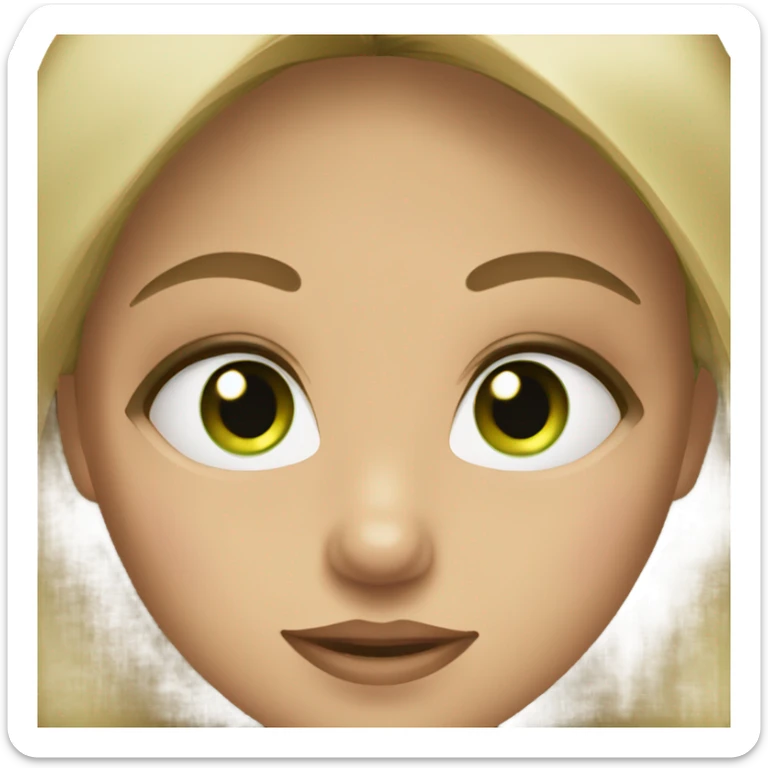 girl with green eyes and long dirty blonde hair sticker