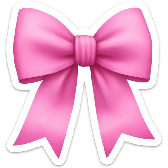 Pink bow sticker