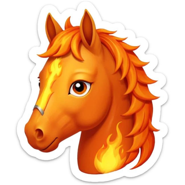 Happy fire horse emoji sad fire horse emoji worried fire horse emoji sticker