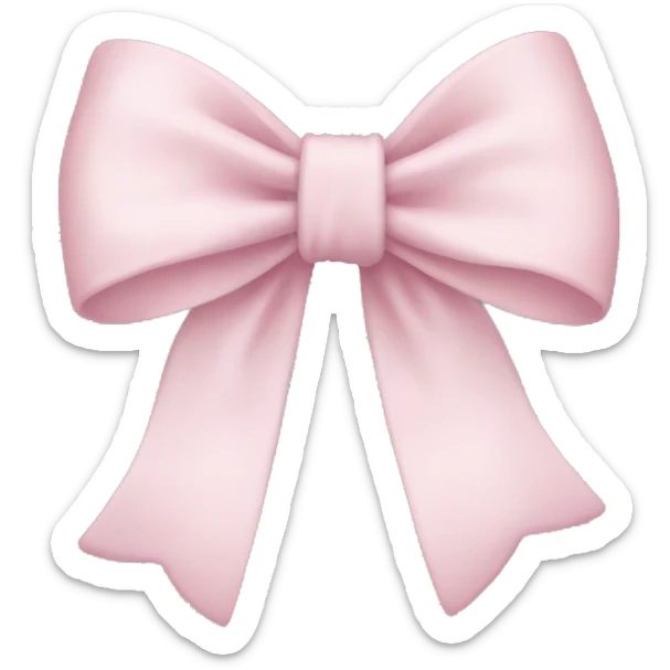 Pale Pink bow sticker