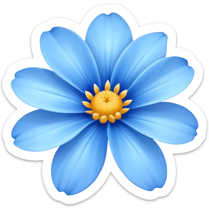 Blue flower sticker