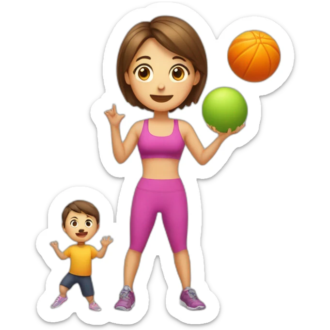A parent trying to juggle fitness and a toddler sticker