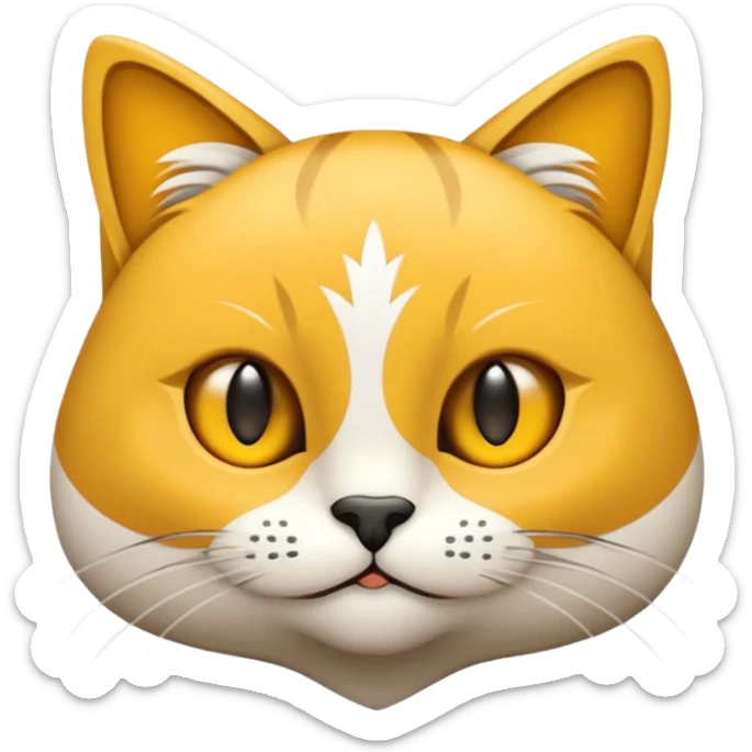 Elinde bicak olan caliko cinsi bir kedi tasma vs hiç bir sey olmasın üstünde bıçağı elinde tutsun gözleride bal rengi sticker