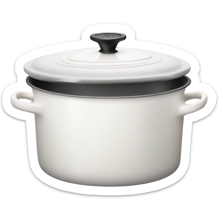 le creuset White Dutch oven sticker