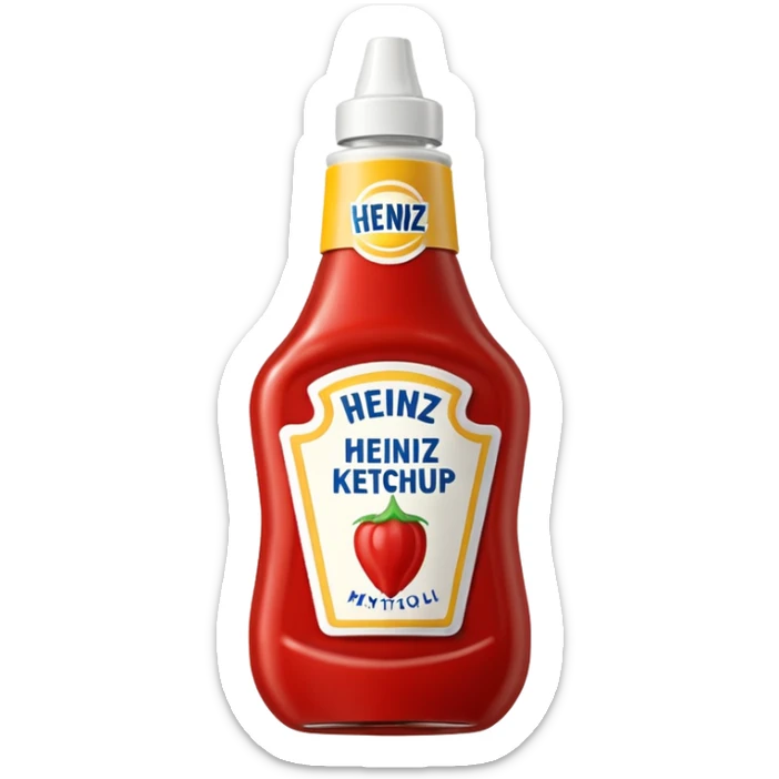 One Heinz Ketchup Sachets 10ml and One Heinz Mayonnaise Sachets 10ml nella stessa emoji (senza faccina) sticker