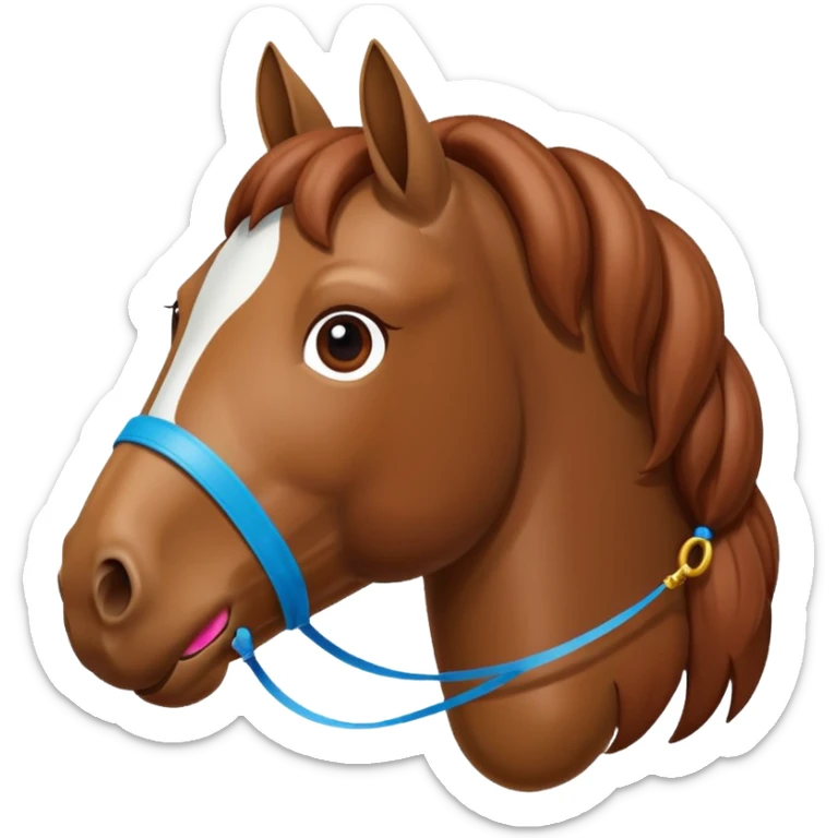HORSE with the mouth of a balloon in it’s mouth sticker