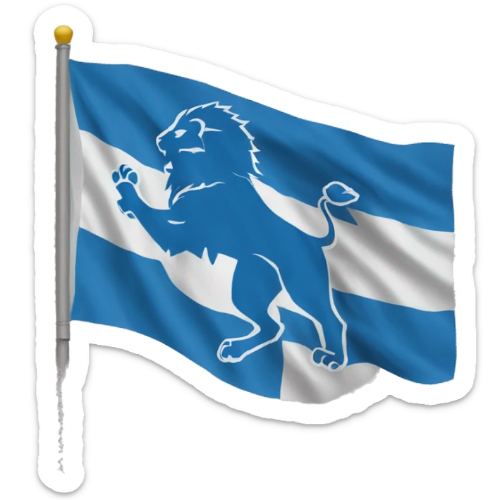 Detroit Lions flag sticker