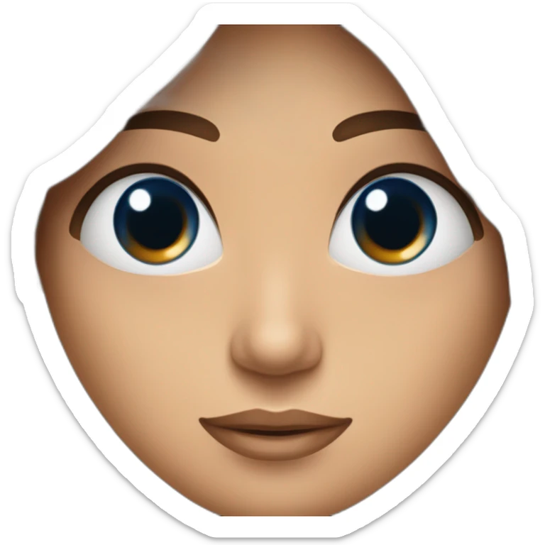 Femme brune au yeux marron embrasse un homme brun au yeux bleu sticker