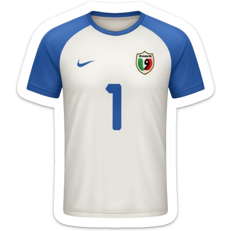 Football T-shirt saying "Danyaal" on the back with number 18 sticker