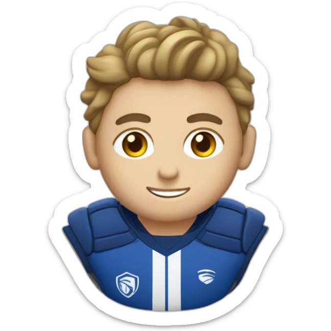 Crea un emoji con el escudo deportivo de gimnasia y esgrima de la plata sticker
