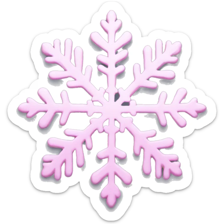 pastel pink snowflake  sticker