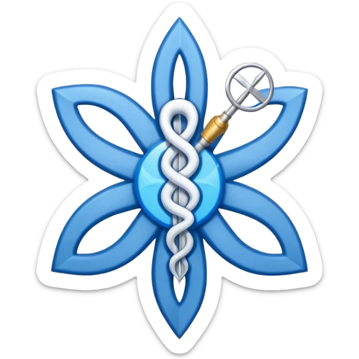 medical star of life (rod of Asclepius) symbol sticker