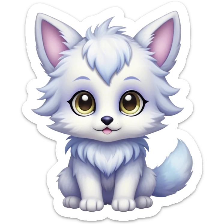 Kawaii bright fantasy ethereal anthro fursona animal sticker