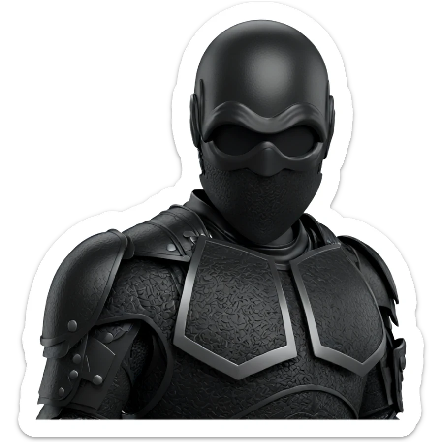 monochrome warrior in armor sticker