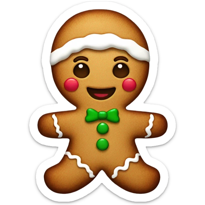 Gingerbread man sticker
