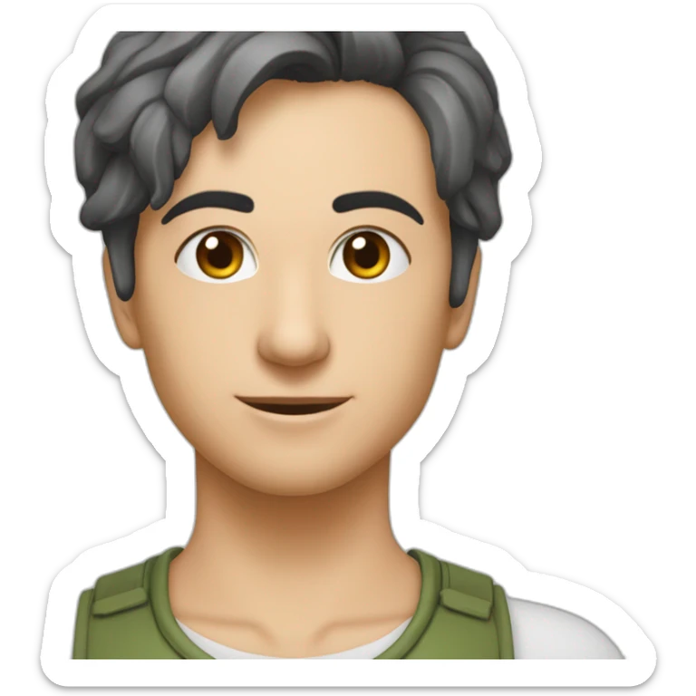 Mutsuz olmasına rağmen gülmek zorunda olan bir yüz ifadesi sticker