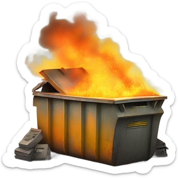 dumpster fire sticker