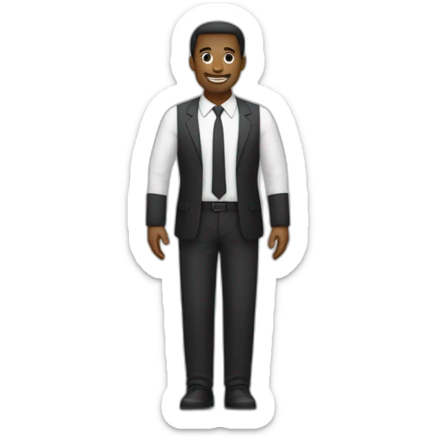 Un homme noir et un homme blanc qui ce serre la main sticker