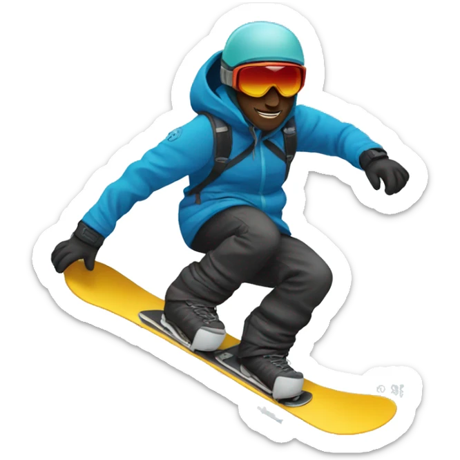 Snowboarder sticker