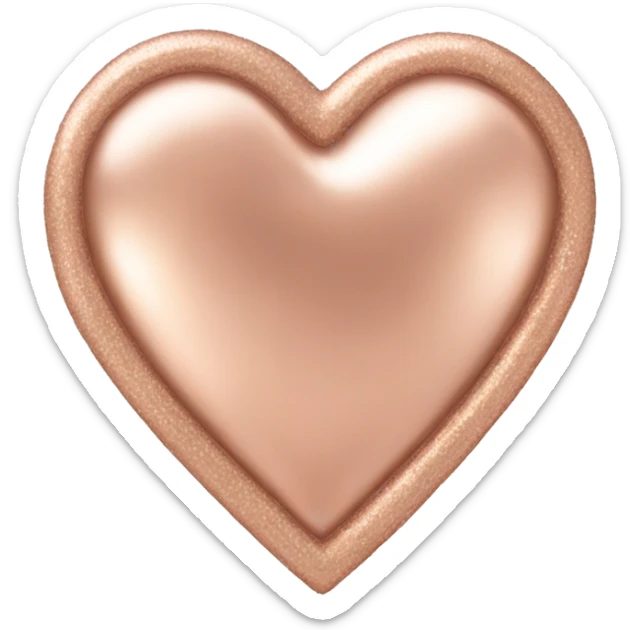 rose gold heart sticker