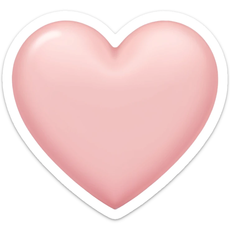 pale pink heart sticker