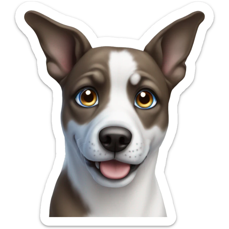 blue eyes dog sticker