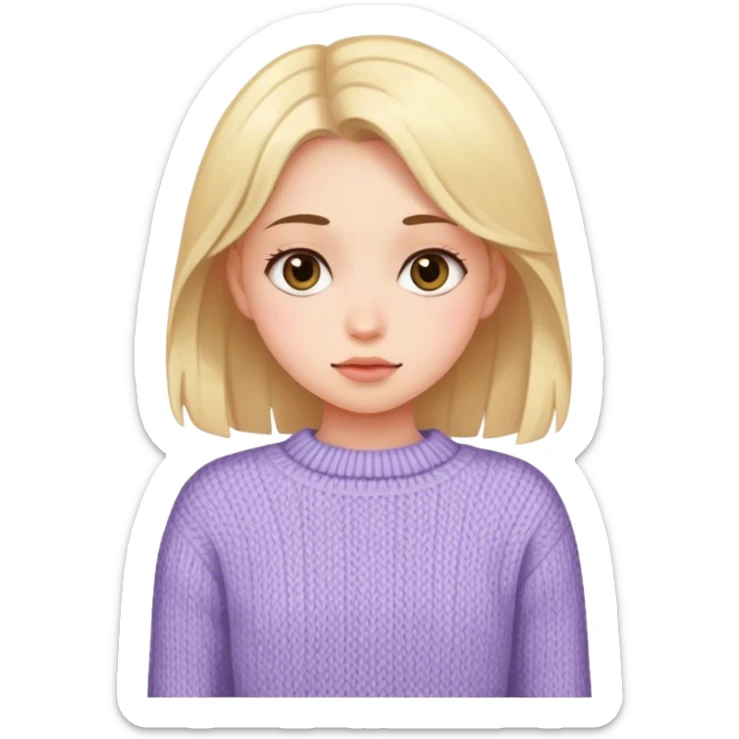 Girl in sweater  sticker